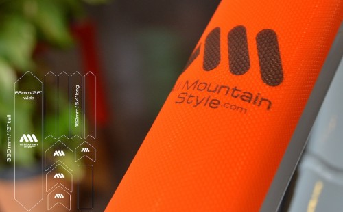 Close look at AMS Frame Guard XL orange fluor with size 2