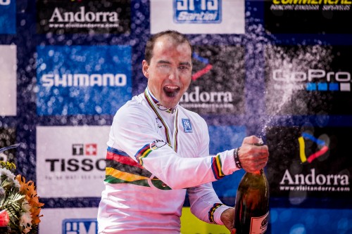 During the 2015 MTB World Championships, Vallnord, Andorra.