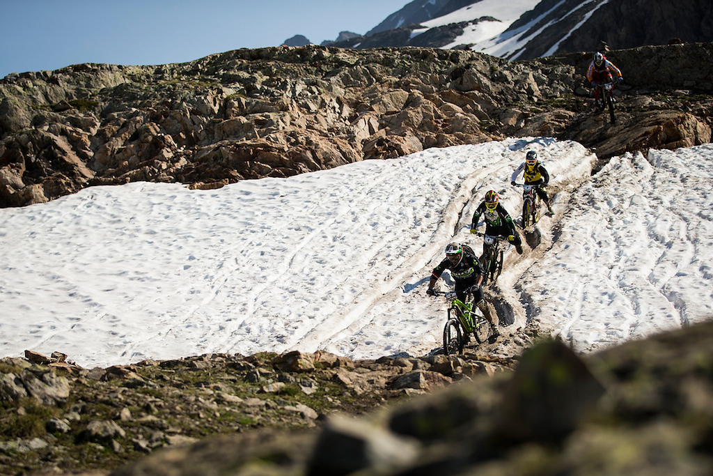 at the third round of the Enduro World Series, Les 2 Alps, France