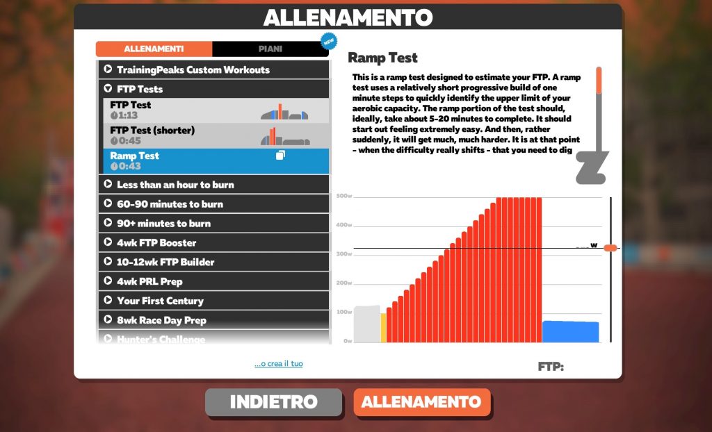 Allenamenti su Zwift