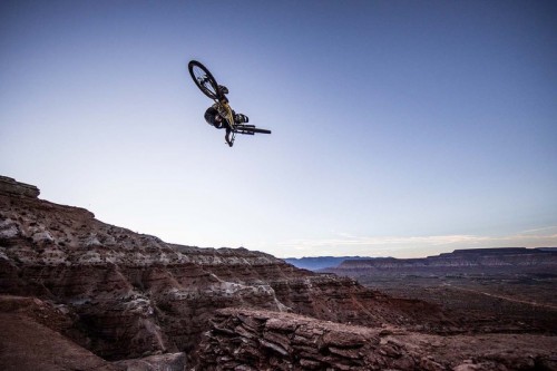 Kurt Sorge of Canada competes during the tenth edition of the Red Bull Rampage, Virgin, Utah, USA on October 14th 2015.