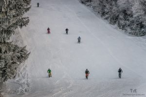 Sulla neve della Carinzia, naturalmente in Mtb