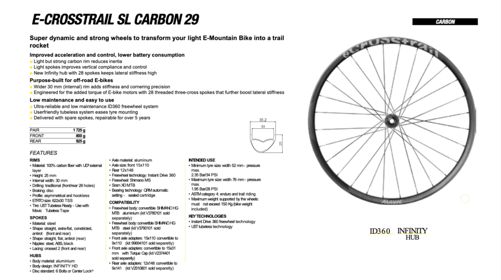 Mavic e-Crosstrail SL Carbon